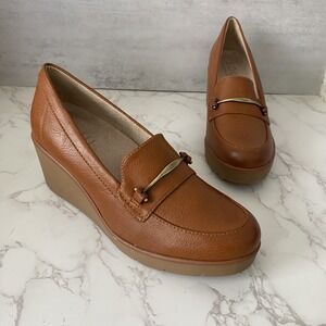 Naturalizer Soul Achieve Loafer Women‎ Sz 8 Wedge 3" Heel Everyday Office